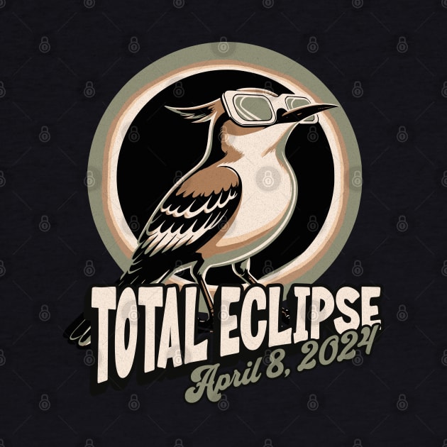 Northern Mockingbird Total Eclipse 2024 by daisyblue